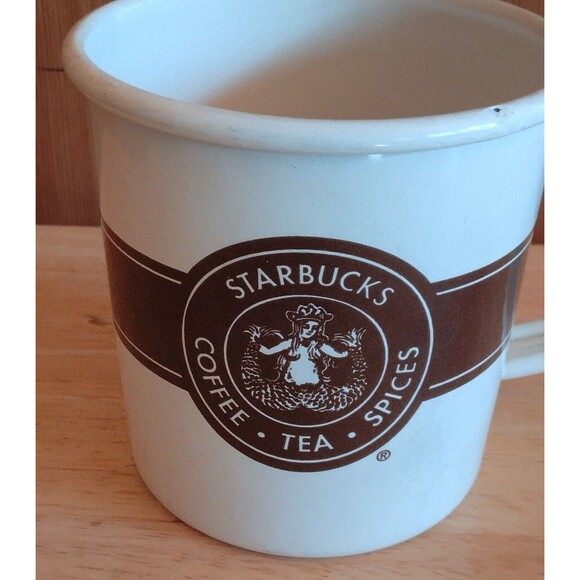 STARBUCKS Enamel Tin Mug Cup 14 oz. Coffee Tea Spices Mermaid - 2016 Collection - Picture 2 of 13